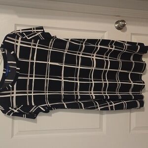 Apt. 9 Black and Cream Checkered Dress